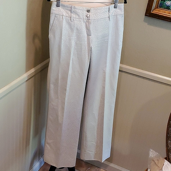 *SALE* Dolce & Gabbana silver stripe slacks - Picture 5 of 11